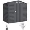 Image de Abri de Jardin 227 m² - Outsunny - 190 x 131 x 188 cm - gants inclus porte verrouillable ventilations - acier galvanisé - gris
