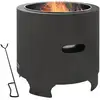 Image de Brasero Extérieur Portable Avec Tisonnier - Ø 45 Cm - Métal Noir