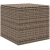 Image de Coffre dextérieur Outsunny en rotin synthétique 75x75x70 cm Coffre de rangement avec vérin et cadre en acier Charge 50 kg