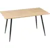 Image de Table À Manger Rectangulaire 4 Personnes Acier Effet Bois Naturel