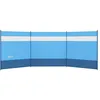 Image de Paravent brise-vent de camping Outsunny portable pliable avec sac de transport et poteaux en acier dim. 440 cm x 140 cm bleu