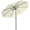 Image de Parasol Octogonal Inclinable Ø 2,68 X 2,32h M Acier Noir Tissu