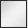 Image de Miroir mural HOMCOM carré 50 x 50 cm cadre en bois noir idéal pour la salle de bain salon ou chambre