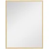Image de Miroir mural HOMCOM rectangulaire 90 x 70 cm cadre en bois idéal pour la salle de bain salon ou chambre naturel