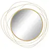 Image de Miroir rond design moderne ø 65 cm métal filaire doré