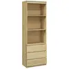 Image de Bibliothèque 3 Étagères 3 Tiroirs Aspect Bois