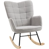 Image de Fauteuil À Bascule Rocking Chair Design Effet Laine Bouclé