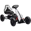 Image de Kart électrique pour enfant HOMCOM 12V - Vitesse réglable 3-5km/h pour enfants de 3 à 8 ans - siège réglable - blanc
