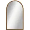 Image de Miroir mural arche bois 110 x 65 cm brun foncé