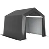 Image de Abri de jardin - Outsunny - 3 x 3 m - tente de stockage tente de garage en acier galvanisé et grande porte - abri de vélo garage