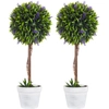 Image de Lot De 2 Plantes Artificielles Avec Fleurs De Lavande Et Pots