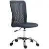 Image de Chaise de bureau ergonomique hauteur réglable piètement chromé pivotant 360° revêtement gris foncé