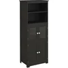 Image de Armoire De Cuisine 4 Portes Avec Étagères 2 Niches Mdf