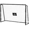 Image de But de football - châssis métal - filet PE - piquets & outil inclus - dim. 186L x 62l x 123H cm - noir blanc