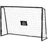 Image de But de football - cage de foot - but futsal dim. 186l x 62l x 123h cm - châssis métal filet pe - piquets & outil inclus - noir