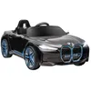 Image de Voiture électrique pour enfants - HOMCOM - licence BMW I4 12V - télécommande MP3 Musique Ceinture et Lumières - 115x67x45 cm - Noir