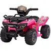 Image de Buggy électrique enfant quad électrique pour enfant de 18 à 36 mois effet lumineux 6 v 2 kmh max. Métal pp rose