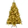 Image de Sapin De Noël Artificiel Led H.180 Cm Blanc Chaud Vert