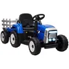 Image de Tracteur électrique - HOMCOM - avec remorque amovible - avec télécommande MP3 musique affichage lumières - enfants 3-6 ans - bleu