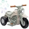 Image de Moto électrique enfants AIYAPLAY 3 roues 6 V 3 km/h avec fonction de bulles effets lumineux et sonores 2 à 5 ans crème