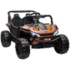 Image de Buggy électrique enfant - AIYAPLAY - télécommande 2.4Ghz - 2 moteurs 12 V - 2 vitesses - pour enfants 3-5 ans - marron