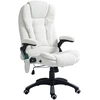 Image de Fauteuil De Bureau Direction Massant Chauffant Effet Laine Bouclée Blanc