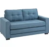 Image de Canapé Convertible 2 Places Design Contemporain Tissu Bleu