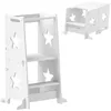 Image de Tour dobservation enfant - AIYAPLAY - structure trapézoïdale - design 2 en 1 - pour enfant 3-6 ans - en bois - blanc