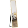 Image de Miroir Sur Pied Et Mural Design Pleine Longueur 37 X 157 Cm Effet Bois Clair Blanc