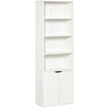 Image de Bibliothèque 4 Étagères Armoire 2 Portes 59 X 29 X 180 Cm