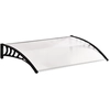 Image de Auvent Marquise De Porte Voûté L. 122 Cm Polycarbonate Pp Noir