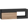 Image de Meuble Tv Style Moderne Bicolore 2 Portes Niche 140 X 40 X 48 Cm