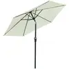 Image de Parasol hexagonal inclinable dim. Ø 2,3 x 2,16h m métal polyester haute densité crème