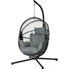 Image de Fauteuil Suspendu Pliable De Jardin Avec Coussin
