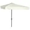 Image de Demi parasol - parasol de balcon 5 entretoises métal dim. 2,3l x 1,3l x 2,49h m polyester haute densité crème