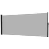 Image de Store latéral brise-vue paravent rétractable de jardin dim. 3 x 1,8 m alu. Polyester gris clair