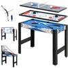 Image de Table Multi Jeux 5 En 1 - Billard, Ping-pong, Air Hockey, Basketball, Cible Fléchettes - Bleu