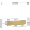 Image de Ensemble Meuble Tv Avec Étagère Murale Style Contemporain
