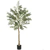 Image de Olivier artificiel 150 cm - HOMCOM - plante artificielle intérieur - fausse plante décoration pour maison bureau salon chambre