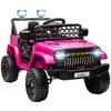 Image de Voiture électrique enfant - AIYAPLAY - 4x4 - télécommande 24G 2 moteurs vitesse réglable musique klaxon lumières LED - noir