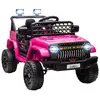 Image de Voiture électrique enfant 4x4 12v 2 moteurs - 3-5kmh - port usb effets sonores lumineux télécommande - rose