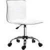 Image de Chaise De Bureau Design Style Chesterfield Acier Chromé Blanc