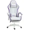 Image de Chaise gaming - Vinsetto - ergonomique avec dossier inclinable à 135° - et soutien lombaire appui-tête repose-pieds - blanc