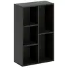 Image de Étagère cube - bibliothèque - rangement 5 compartiments - dim. 50 x 24 x 80 cm - noir