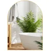 Image de Miroir mural arqué - Miroir mural arqué - 50 x 70 cm - avec cadre en alliage daluminium - pour chambre salon entrée - or