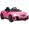 Image de Voiture véhicule électrique enfant - HOMCOM - télécommande parentale - effets sonores lumineux - Audi RS E-tron GT rose