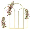 Image de Lot de 3 supports darche de fond - Outsunny - 22 m 2 m 18 m - pour mariage fête danniversaire fête prénatale - en métal doré