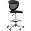 Image de Chaise de bureau haute ergonomique - chaise de travail surélevée - assise haute réglable h.68-88 cm - noir