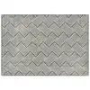 Image de Tapis salon moderne poils courts style graphique crème gris 200 x 140 cm