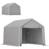 Image de Carport Tente Garage 5,2 X 3 M - Porte Zippée - Acier Galvanisé Pe